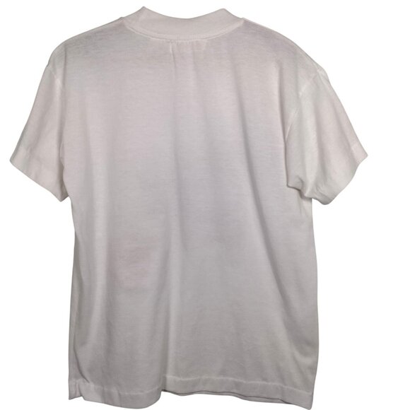 Vintage Precious Knits Shirt Small White Lace Gold Glitter Bird Roses Grannycore - Picture 4 of 16